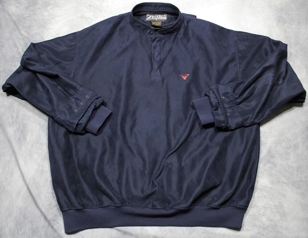 Zero Restriction Jacket Mens 2XL Blue Golf Windbreaker Pullover Outerwear 4092